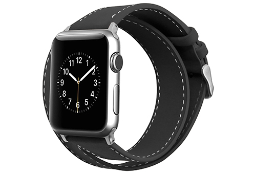 фото CDLB010 Ремешок Cozistyle Double tour leather для Apple Watch 42 мм, черный