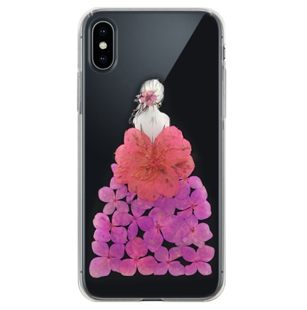 

Чехол для iPhone X/XS, flowers, Прозрачный, Чехол для iPhone X/XS, flowers