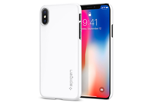 фото 057CS22112 Чехол Spigen Thin Fit для iPhone X белый