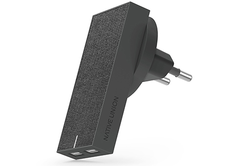 фото SMART-2-GRY-FB-INT Сетевое зарядное устройство Native Union Smart 2 Charger 3.1 A серое