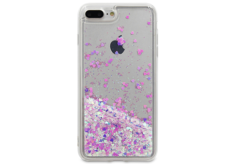 

DYPCR00038 Чехол DYP Liquid Case Hearts для iPhone 7/8 Plus розовый/серебристый