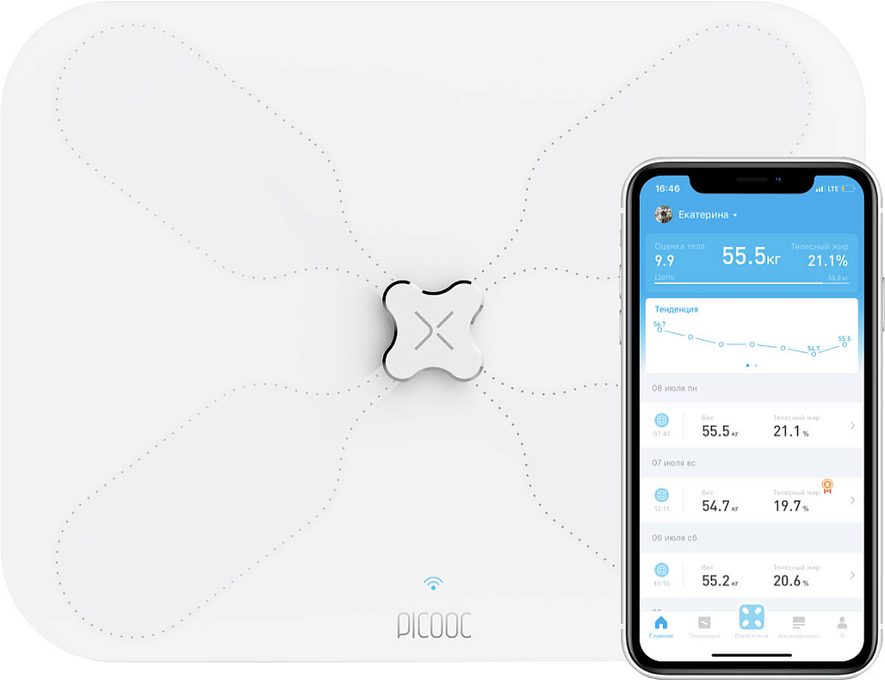 фото Умные диагностические весы s3 lite, белый picooc