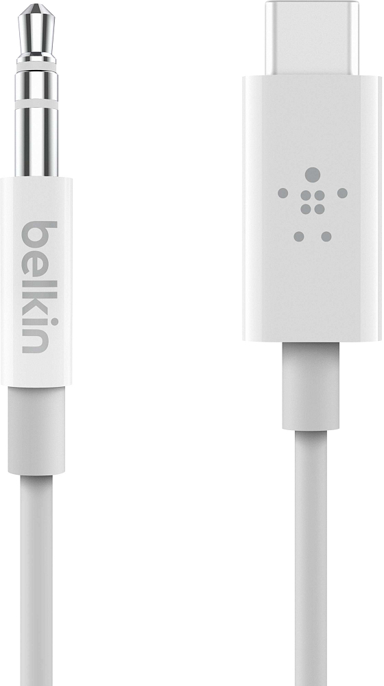 фото Кабель usb-c\mini jack 3,5 мм, 0.9 м, белый belkin