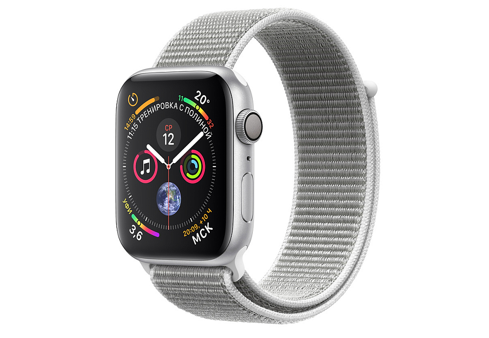 

MU652RU/A Apple Watch Series 4, 40 мм, корпус из алюминия серебристого цвета, спортивный браслет цвета «белая ракушка», Серебристый, MU652RU/A Apple Watch Series 4, 40 мм, корпус из алюминия серебристого цвета, спортивный браслет цвета «белая ракушка»