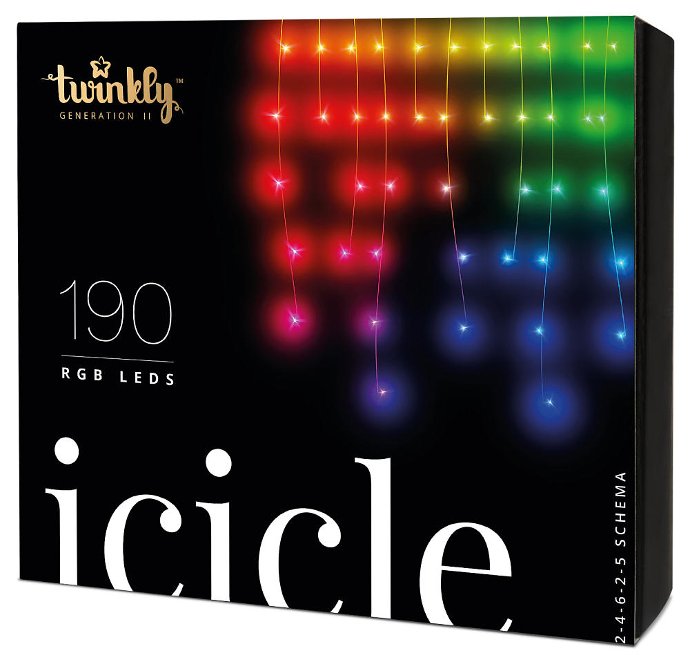 фото TWI190STP-TEU Гирлянда елочная электрическая Twinkly iCicle 190 LED RGB