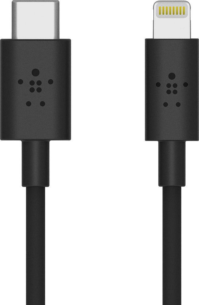 фото Кабель usb-c\lightning, 0.9 м, черный belkin