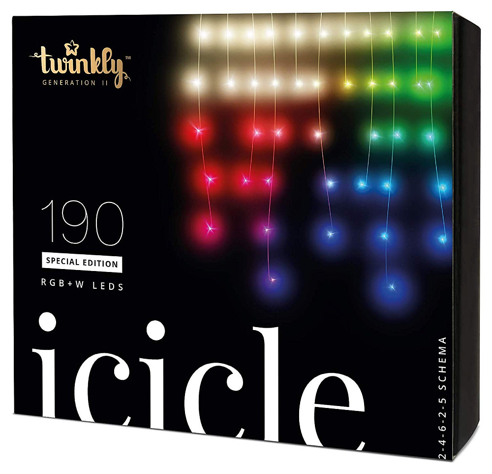 фото TWI190SPP-TEU Гирлянда елочная электрическая Twinkly iCicle 190 LED RGBW