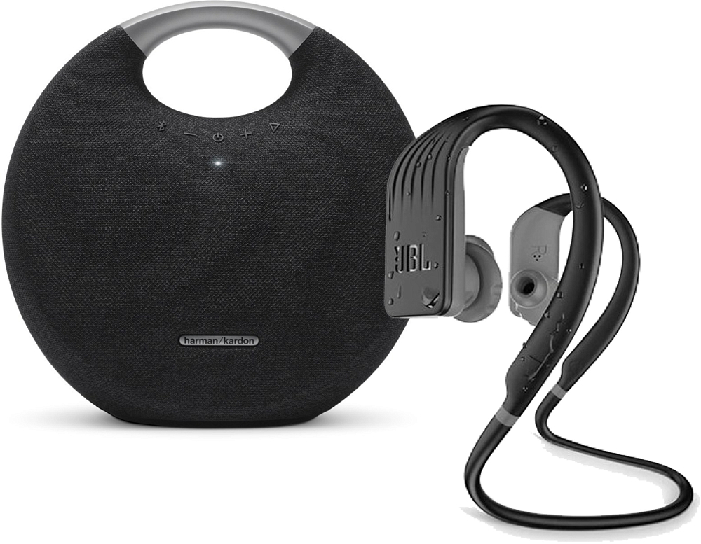 фото HKOS5BLKEUJBL Акустическая система Harman Kardon Onyx Studio 5, черный + беспроводные наушники JBL Endurance Sprint