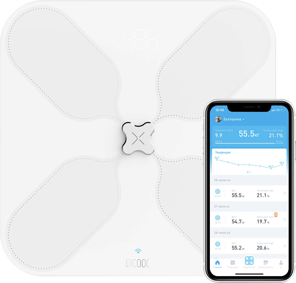 фото Умные диагностические весы s3, белый picooc